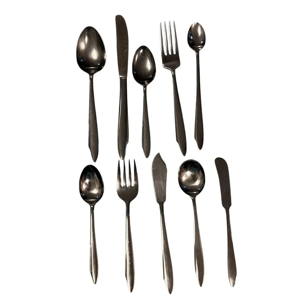 67 Pcs Vintage Stainless Steel Flatware Mid Century Modern Japan